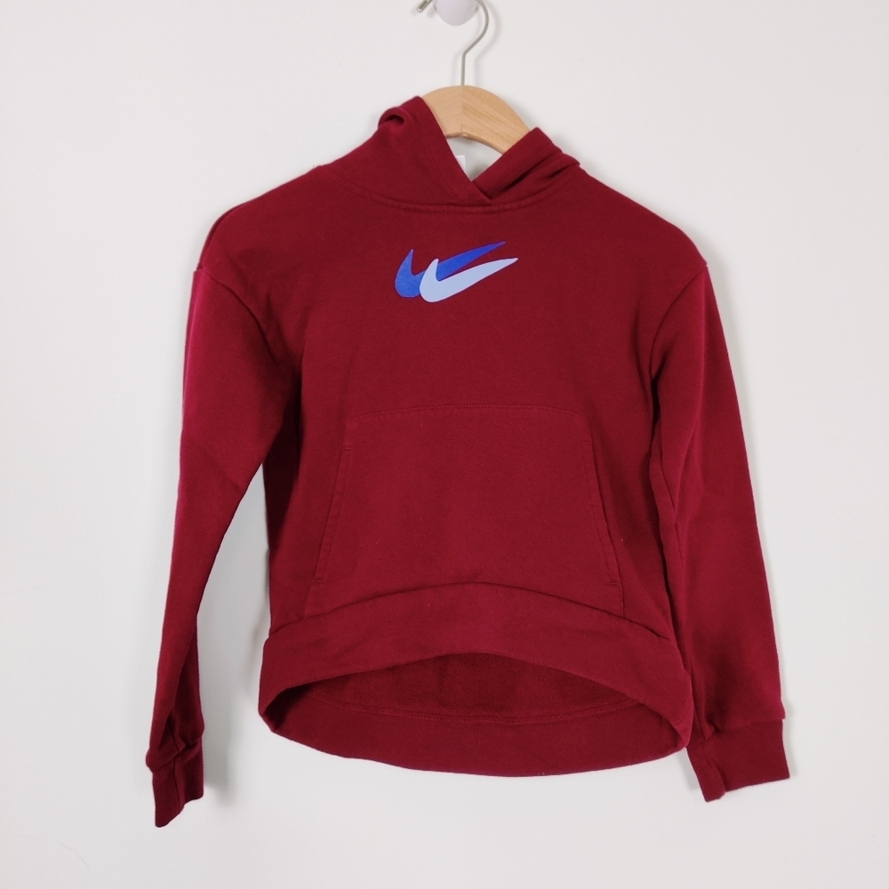 Nike Girls' Sweatshirt Hoodie Burgundy Size Youth Small Cotton Blend  Gorpcore